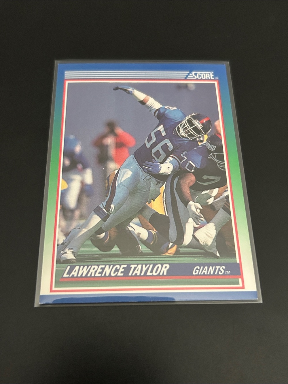 Lawrence Taylor Football Trading Card - Blue & White